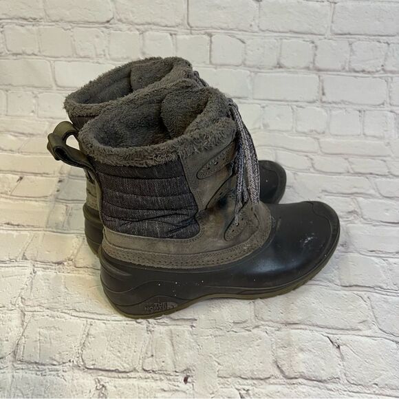 The North Face Shellista II Mid Faux Fur Boots US 6.5 - Cloud Grey - Picture 2 of 9